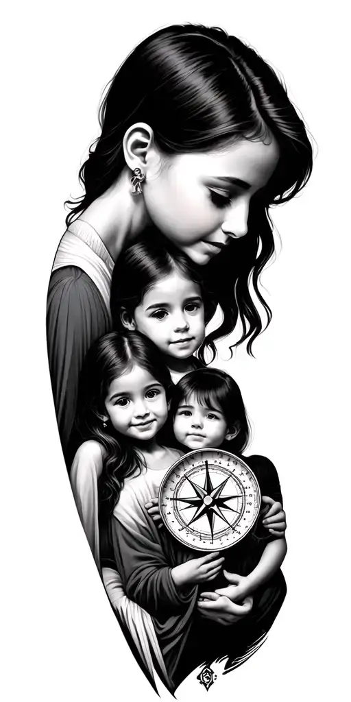 Family With A Compass