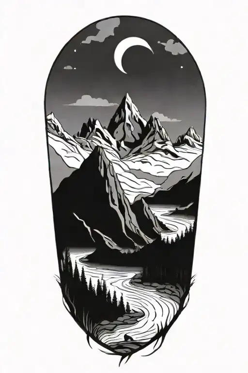 Nature With A Mountain And A Sky