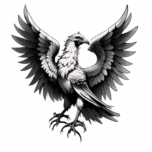 Phenix With Angel With Wings