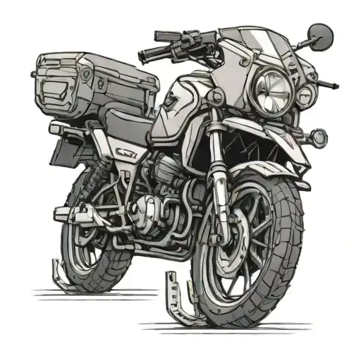 Suzuki Samurai Motor Bike Minimal Line Art