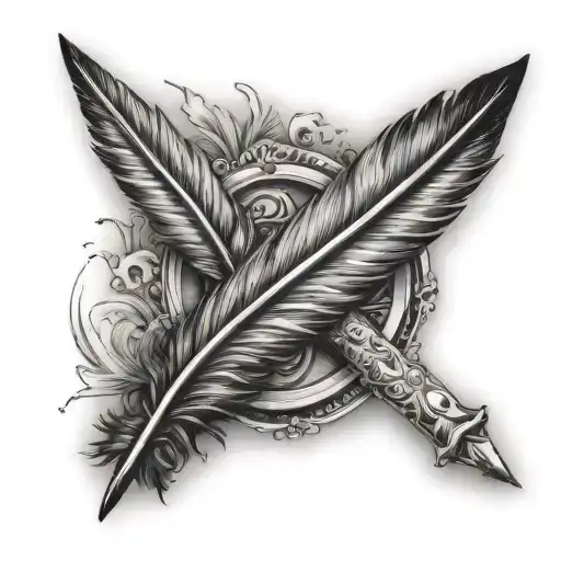 Christian With Feather And With With A Bible Verse