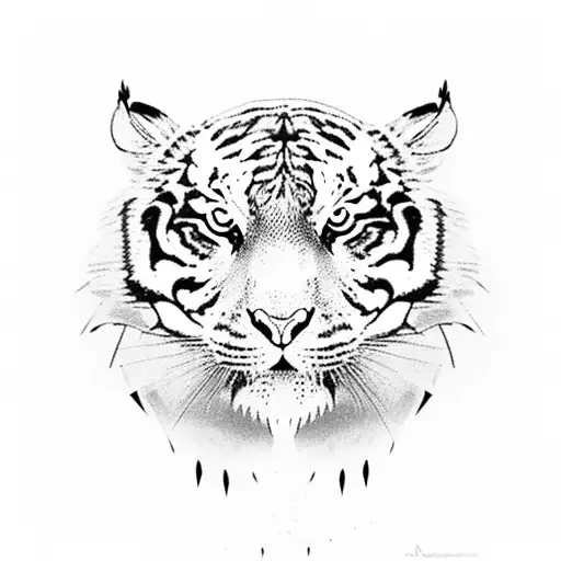 Create A Tiger Face Wearing An Owl Headdress