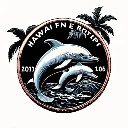 Hawaii Pressed Penny With Dolphin