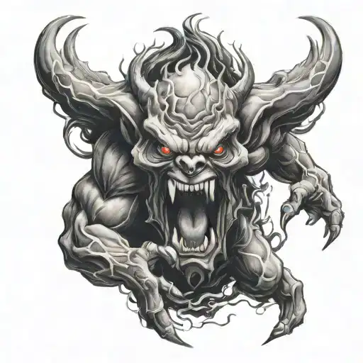 Huge Demon Roaring Towards Earth