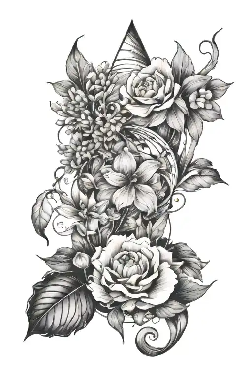 Nature Inspired Tattoo Design Featuring