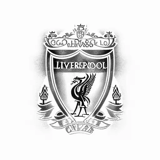 A Liverpool Football Club Crest With Celtic Knotwork Border