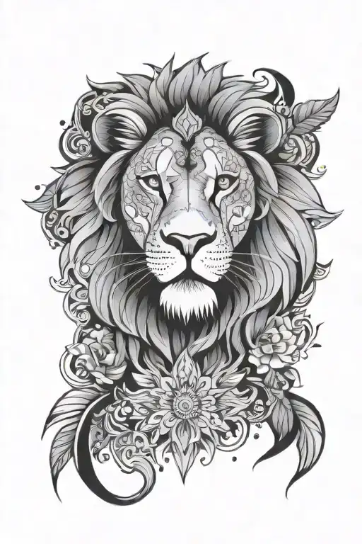 Mandala Design Lion