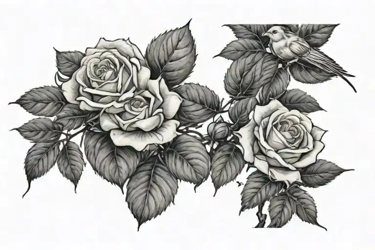 Clearing In The Woods With Rose Growing