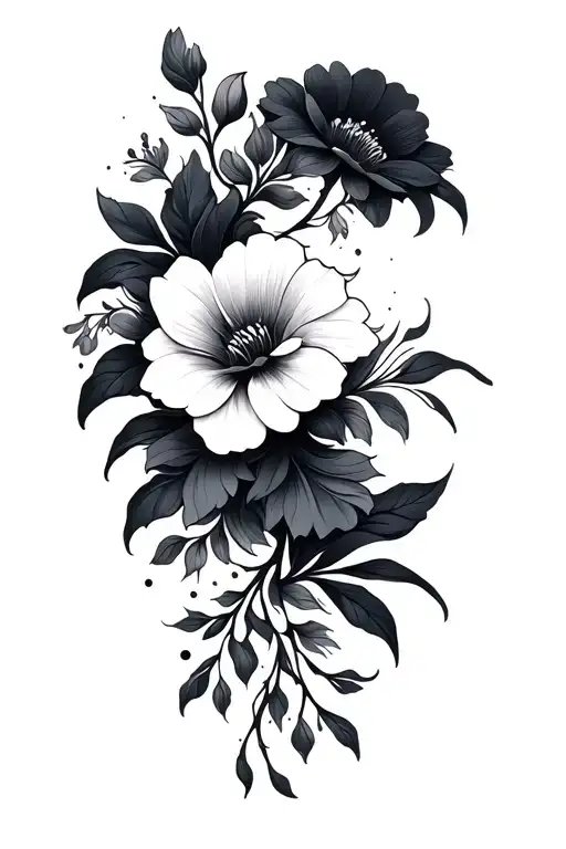 Waves Flowers Geo Patern