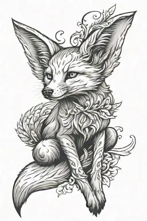 Small Fox With Angel Wings Spread