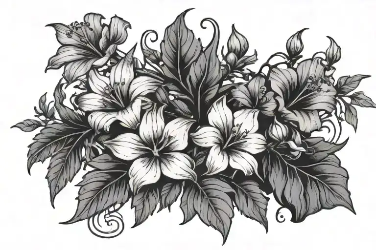 Cosmos Larkspur And Morning Glory Vine Wrapping