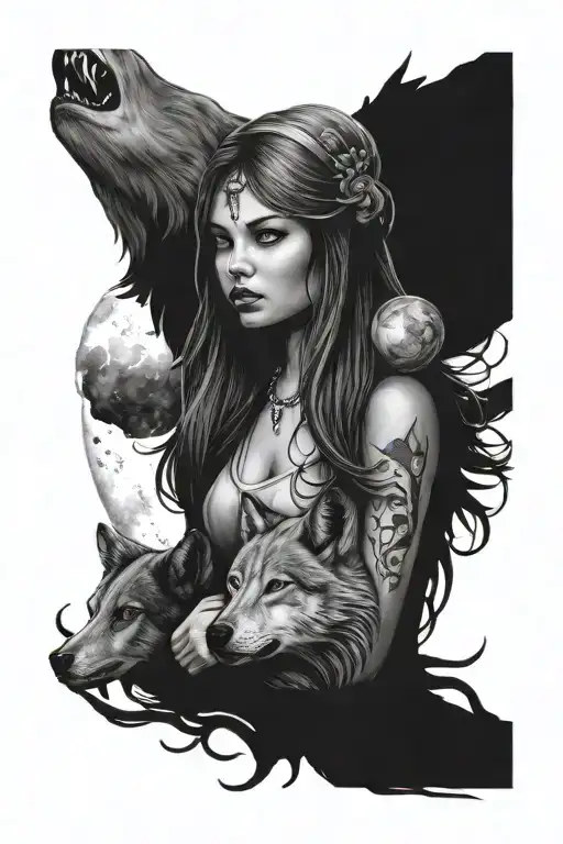 Wolf Girl Moon