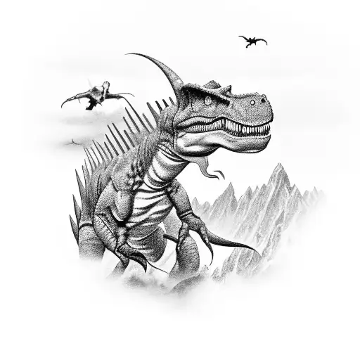 Dinosaur And A Princess