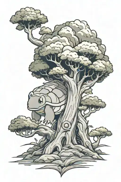 Cedar Tree With Torterra Pokemon Pokemon Pokemon