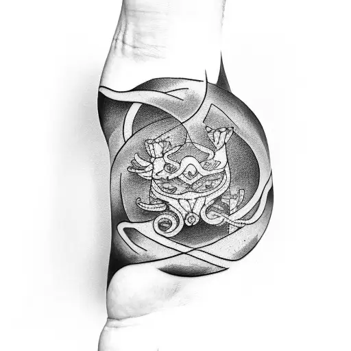 Straight Line Tattos On The Whole Hand