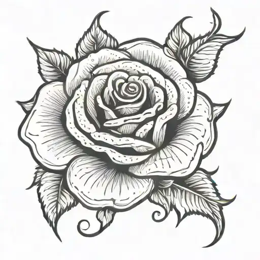 Rose With Julio & Vianey Writting Tattoo Script Font