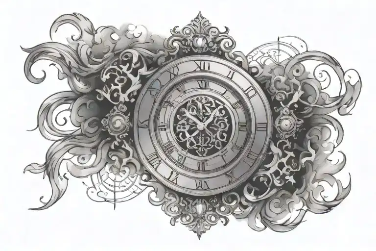 Roman Numerals With Smoke Background