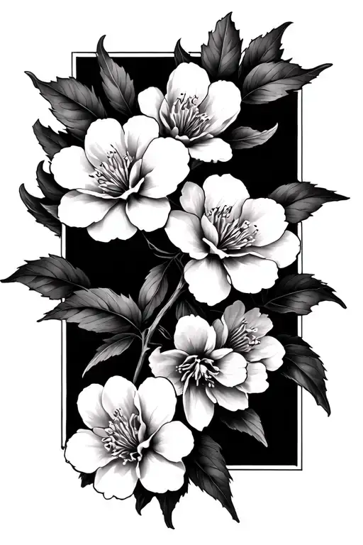 Fleche With Japanese Cherry Flowers