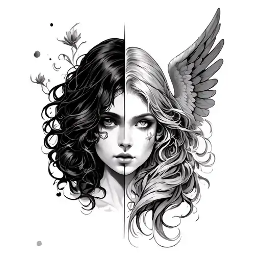 Half Lilith And Half Angel Half