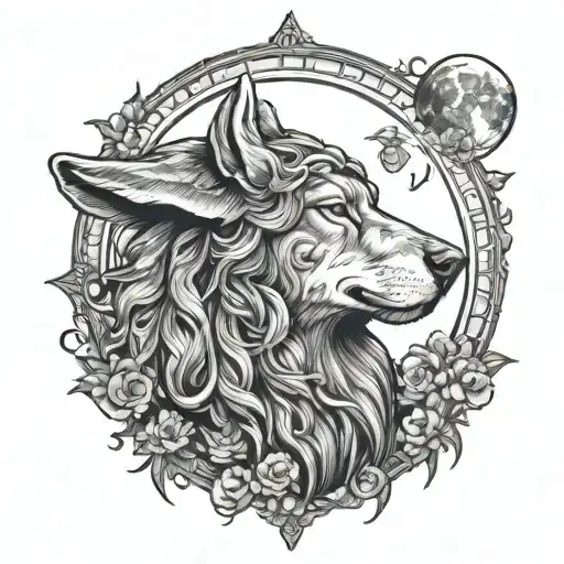 Jesus Christ Wolf Howling At The Moon Phases