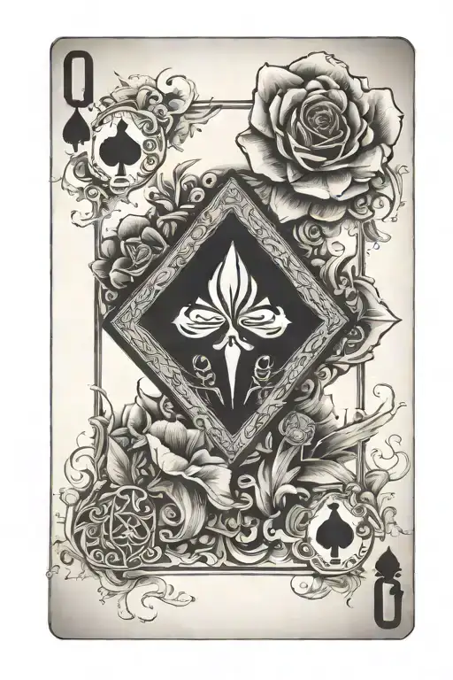 Coal And Diamonds Playing Card