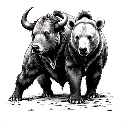 Trading Chart Bull Vs Bear Playing