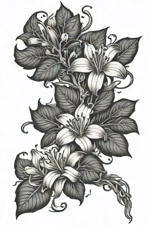 Honeysuckle Vine Upper Arm And Shoulder