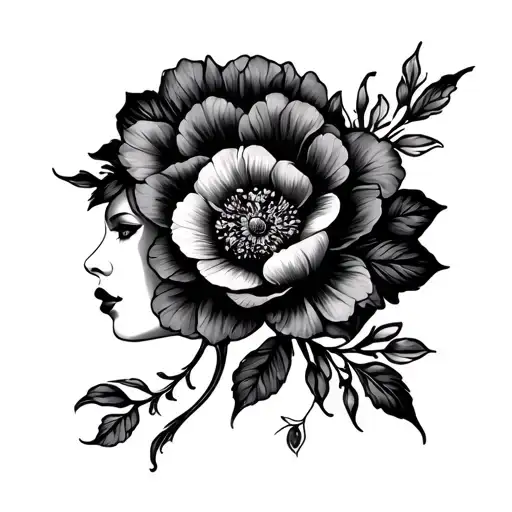 Floral Gemini Zodiac Sign