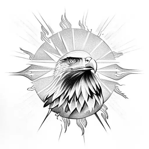 Eagle Holding The Sun