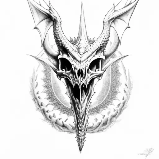European Dragon Skull