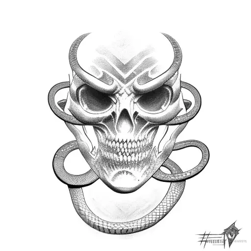 Black Mask With Snake