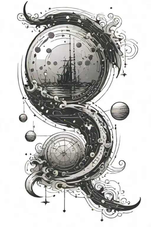 Crecent Moon And Morse Code Freedom