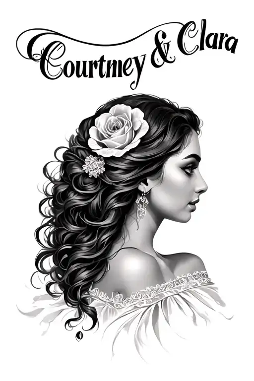 Scroll With The Names Courtney And Clara