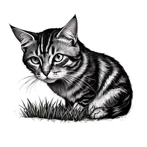 Cat In Gras