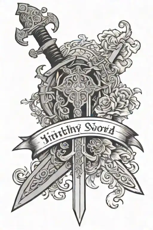 Simple Sword With Scripture