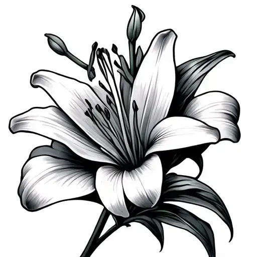 One Simple Lily Flower