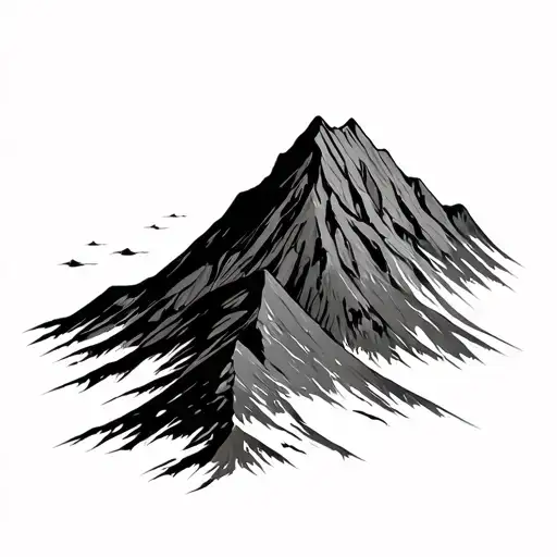 Vulcano Mountain Acatenango Guatemala Minimalistic