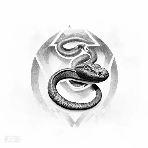 Mason Square Fused With A Snake