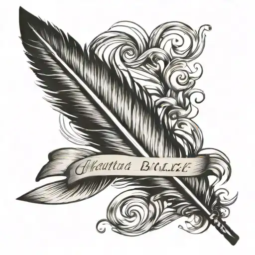 Christian With Feather And With A Text From The Bible