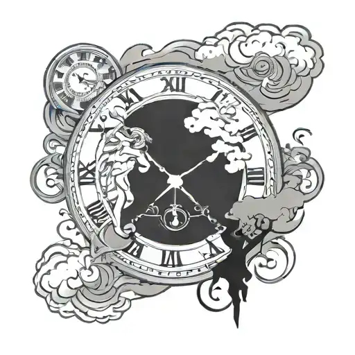 Zeus Clouds And Time Clock