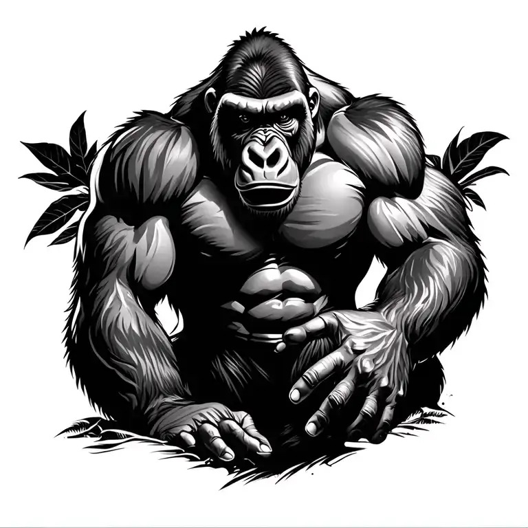 Muscular Agreesive Gorilla