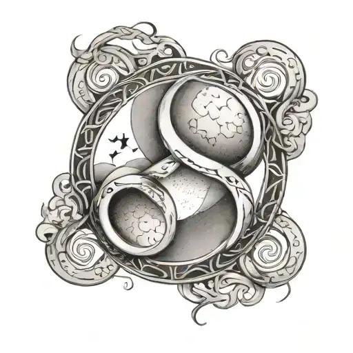 Infinity Symbol With Aun And Moon