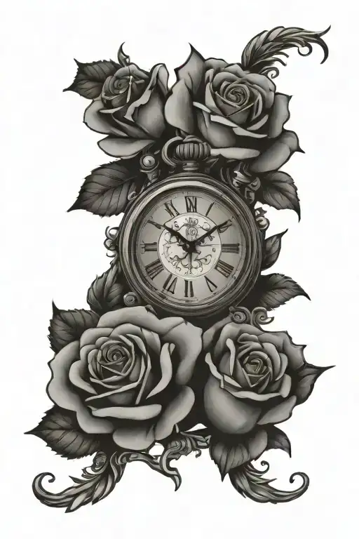 Clock With Roses April 4Th 1980 Mom