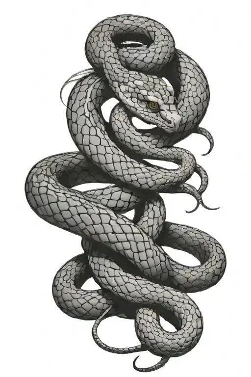 Snake On Leg With Interlacing