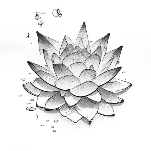 Mountain With A River Of Lotus Flowers