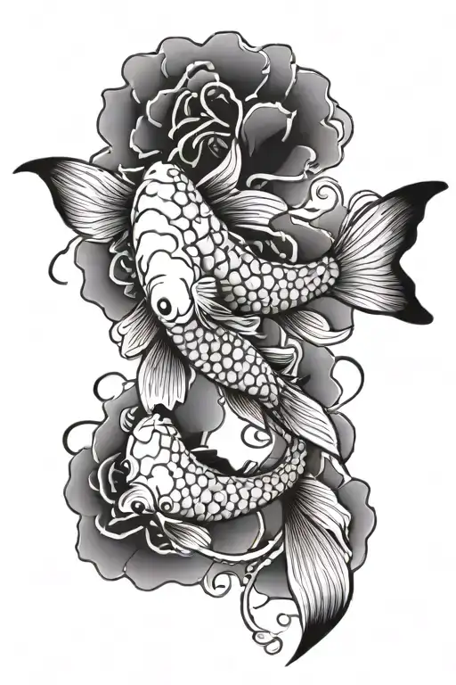 Koi Fish Outline