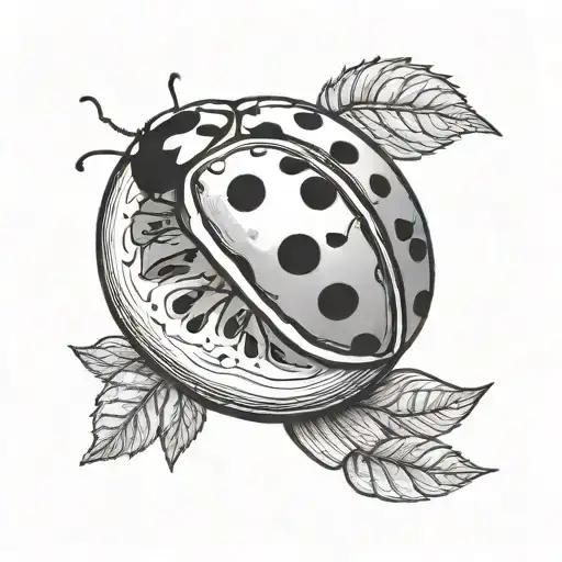 Ladybug On A Watermelon Slice