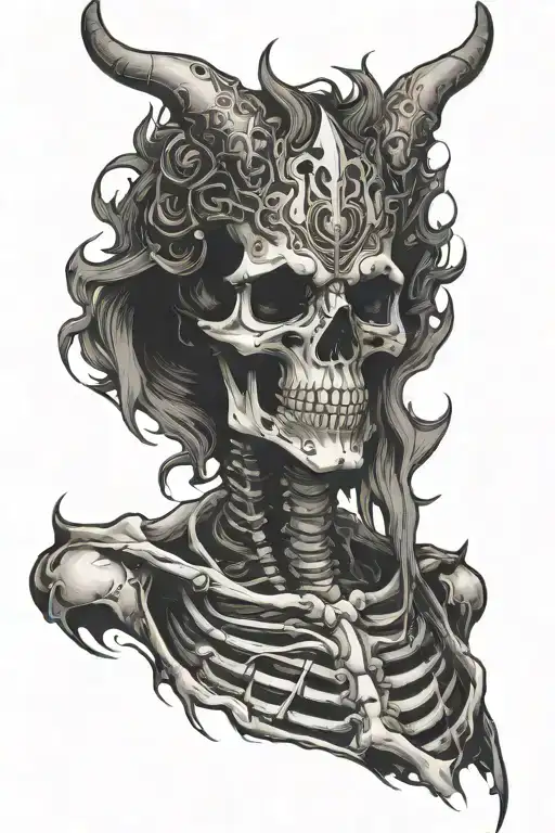 Praying Demon Skeleton