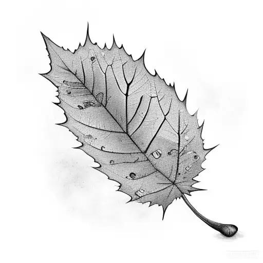 A Cartoonic Leaf With Dead Eyes