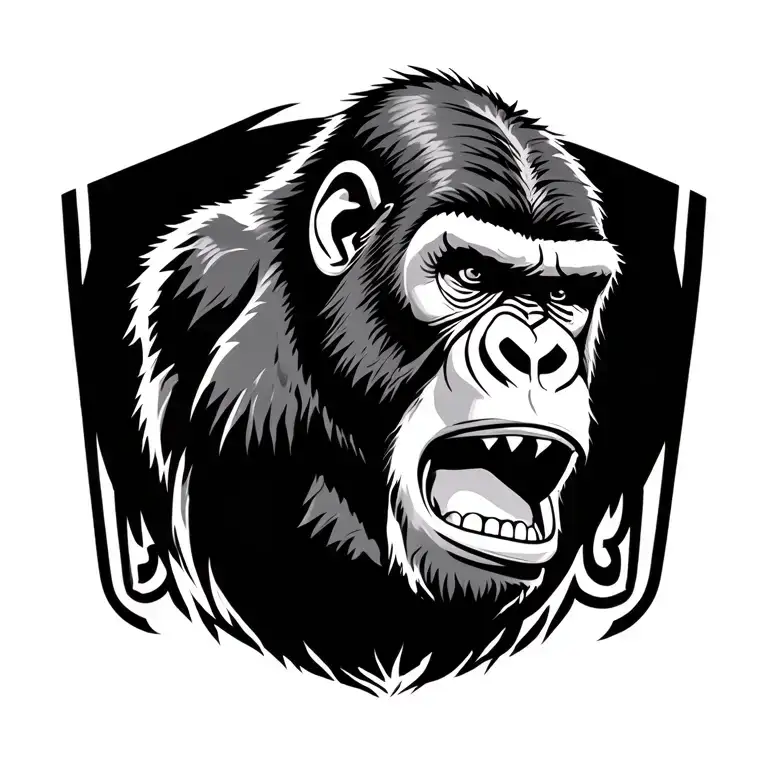 Muscular Agreesive Gorilla